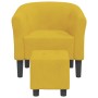 Sillón con taburete terciopelo amarillo by vidaXL, Armchairs - Ref: Foro24-356456, Price: 180,65 €, Discount: %