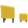 Sessel mit Hocker aus gelbem Samt von vidaXL, Sessel - Ref: Foro24-356456, Preis: 162,42 €, Rabatt: %