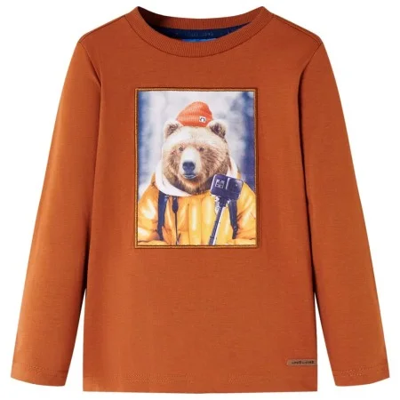 Kinder langärmliges T-Shirt in geröstetem Orange, Größe 104. von vidaXL, Kinder-T-Shirts - Ref: Foro24-12770, Preis: 8,52 €, ...
