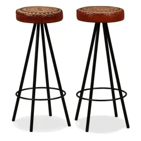 Küchenbarhocker 2 Einheiten aus echtem Leder von vidaXL, Küchenhocker - Ref: Foro24-245447, Preis: 146,47 €, Rabatt: %