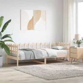 Solid pine wood sofa bed 80x200 cm by vidaXL, Beds and slatted bases - Ref: Foro24-840376, Price: 88,35 €, Discount: %