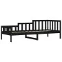Schlafsofa aus massivem schwarzem Kiefernholz, 80 x 200 cm von vidaXL, Betten und Lattenroste - Ref: Foro24-840369, Preis: 10...