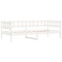 Sofá cama madera maciza de pino blanco 90x190 cm de vidaXL, Camas y somieres - Ref: Foro24-840383, Precio: 107,42 €