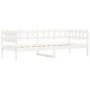 Solid white pine wood sofa bed 90x190 cm by vidaXL, Beds and slatted bases - Ref: Foro24-840383, Price: 106,40 €, Discount: %