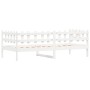 Sofá cama madera maciza de pino blanco 90x190 cm de vidaXL, Camas y somieres - Ref: Foro24-840383, Precio: 107,42 €