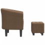 Sessel mit Hocker, brauner Stoff von vidaXL, Sessel - Ref: Foro24-356435, Preis: 144,06 €, Rabatt: %
