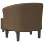 Sillón con taburete tela marrón by vidaXL, Armchairs - Ref: Foro24-356435, Price: 142,49 €, Discount: %