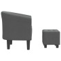 Sessel mit Hocker, dunkelgraues Stoffpolster von vidaXL, Sessel - Ref: Foro24-356437, Preis: 135,96 €, Rabatt: %