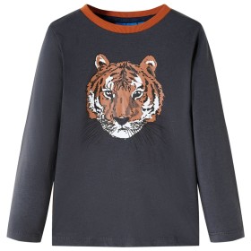 Kinder Langarmshirt in Anthrazitgrau, Größe 92. von vidaXL, Kinder-T-Shirts - Ref: Foro24-13464, Preis: 8,00 €, Rabatt: %