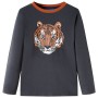 Kinder Langarmshirt in Anthrazitgrau, Größe 92. von vidaXL, Kinder-T-Shirts - Ref: Foro24-13464, Preis: 8,00 €, Rabatt: %