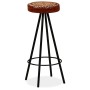 Taburetes de barra de cocina 2 unidades cuero auténtico de vidaXL, Taburetes de cocina - Ref: Foro24-245447, Precio: 138,64 €