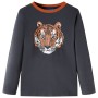 Kinder Langarmshirt in Anthrazitgrau, Größe 116. von vidaXL, Kinder-T-Shirts - Ref: Foro24-13466, Preis: 8,00 €, Rabatt: %