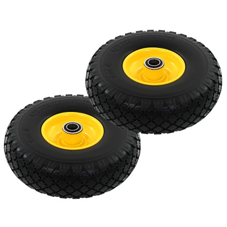 Bag cart wheels 2 units solid PU 3.00-4 (260x85) by vidaXL, Hoists, cranes and carts - Ref: Foro24-142977, Price: 43,64 €, Di...