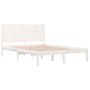 Estructura de cama sin colchón madera maciza blanca 200x200 cm