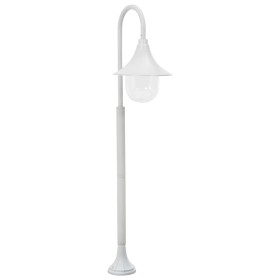 Gartenlaternenpfahl aus weißem Aluminium E27 120 cm von vidaXL, Außenbeleuchtung - Ref: Foro24-44210, Preis: 48,58 €, Rabatt: %