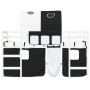 Children's loft bed with black white pine wood tunnel 90x200 cm by , Beds and slatted bases - Ref: Foro24-3206994, Price: 219...