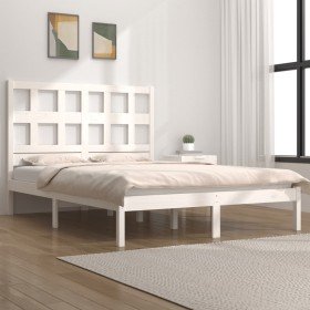 Estructura de cama sin colchón madera de pino blanca 140x190 cm en Camas y somieres | Comprar online en Foro24