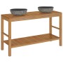 Solid teak wood vanity unit with river stone sinks by vidaXL, bathroom vanities - Ref: Foro24-246497, Price: 403,80 €, Discou...