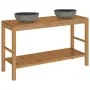 Solid teak wood vanity unit with river stone sinks by vidaXL, bathroom vanities - Ref: Foro24-246497, Price: 384,94 €, Discou...