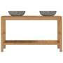 Solid teak wood vanity unit with river stone sinks by vidaXL, bathroom vanities - Ref: Foro24-246497, Price: 403,80 €, Discou...