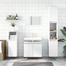 3-teiliges Badezimmermöbelset aus weißem Sperrholz von , Badezimmermöbel - Ref: Foro24-3187781, Preis: 169,84 €, Rabatt: %