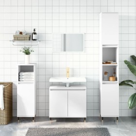 3-teiliges Badezimmermöbelset aus weißem Sperrholz von , Badezimmermöbel - Ref: Foro24-3187781, Preis: 172,61 €, Rabatt: %