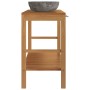 Solid teak wood vanity unit with river stone sinks by vidaXL, bathroom vanities - Ref: Foro24-246497, Price: 403,80 €, Discou...