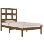 Estructura de cama madera maciza pino marrón miel 100x200 cm