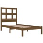Estructura de cama madera maciza pino marrón miel 100x200 cm