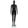 Maniquí de mujer completo base de vidrio negro brillante 175 cm