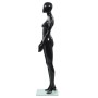 Maniquí de mujer completo base de vidrio negro brillante 175 cm