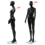 Maniquí de mujer completo base de vidrio negro brillante 175 cm
