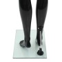 Maniquí de mujer completo base de vidrio negro brillante 175 cm