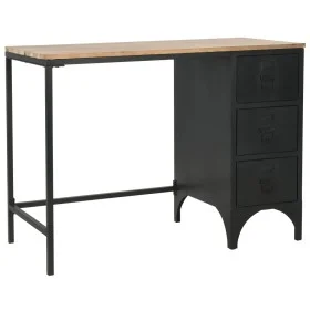 Escritorio con pedestal madera abeto y acero 100x50x76 cm de vidaXL, Escritorios - Ref: Foro24-246421, Precio: 319,36 €, Desc...