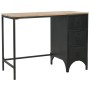 Schreibtisch mit Sockel aus Tannenholz und Stahl 100x50x76 cm von vidaXL, Schreibtische - Ref: Foro24-246421, Preis: 325,07 €...