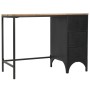 Schreibtisch mit Sockel aus Tannenholz und Stahl 100x50x76 cm von vidaXL, Schreibtische - Ref: Foro24-246421, Preis: 325,07 €...