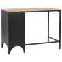 Schreibtisch mit Sockel aus Tannenholz und Stahl 100x50x76 cm von vidaXL, Schreibtische - Ref: Foro24-246421, Preis: 325,07 €...