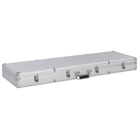 Maletín para armas de aluminio plateado 118x38x12 cm de , Estuches para armas de fuego - Ref: Foro24-91862, Precio: 96,05 €, ...