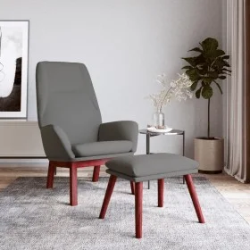 Sillón de relax con taburete tela gris claro de , Sillones - Ref: Foro24-3097871, Precio: 144,92 €, Descuento: %