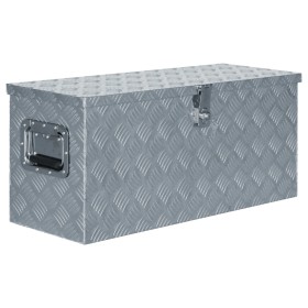 Caja de aluminio 80x30x35 cm plateada