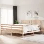 Estructura de cama de madera maciza de pino 200x200 cm de , Camas y somieres - Ref: Foro24-3104303, Precio: 156,38 €, Descuen...