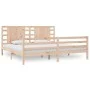Estructura de cama de madera maciza de pino 200x200 cm de , Camas y somieres - Ref: Foro24-3104303, Precio: 156,38 €, Descuen...