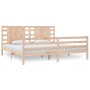 Solid pine wood bed frame 200x200 cm by , Beds and slatted bases - Ref: Foro24-3104303, Price: 157,99 €, Discount: %