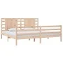 Estructura de cama de madera maciza de pino 200x200 cm de , Camas y somieres - Ref: Foro24-3104303, Precio: 156,38 €, Descuen...