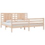 Solid pine wood bed frame 200x200 cm by , Beds and slatted bases - Ref: Foro24-3104303, Price: 157,99 €, Discount: %