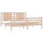 Estructura de cama de madera maciza de pino 200x200 cm de , Camas y somieres - Ref: Foro24-3104303, Precio: 156,38 €, Descuen...