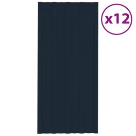 Dachplatte Stahl verzinkt anthrazit 12 Stück 100x45 cm von , Decke - Ref: Foro24-317215, Preis: 72,45 €, Rabatt: %