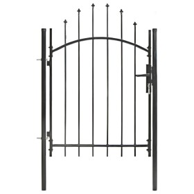 Black steel garden gate 1x1.5 m by vidaXL, garden gates - Ref: Foro24-143058, Price: 111,91 €, Discount: %