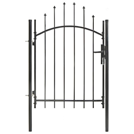 Black steel garden gate 1x1.5 m by vidaXL, garden gates - Ref: Foro24-143058, Price: 112,31 €, Discount: %