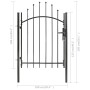 Schwarzes Gartentor aus Stahl 1x1,5 m von vidaXL, Gartentore - Ref: Foro24-143058, Preis: 111,91 €, Rabatt: %